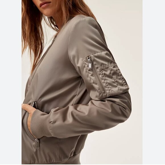 THE Group by Babaton Gilman Bomber Modern Taupe - Picture 3 of 10